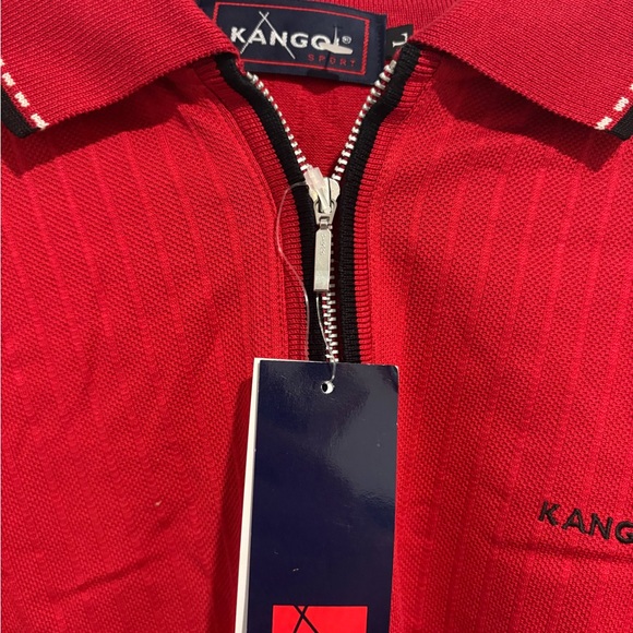 Kangol Sport Long Sleeve Half Zip Pullover Polo Shirt Size Large NWT - Picture 3 of 7